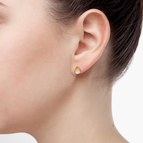 Kolczyki łezki Savicki: złote, diamenty